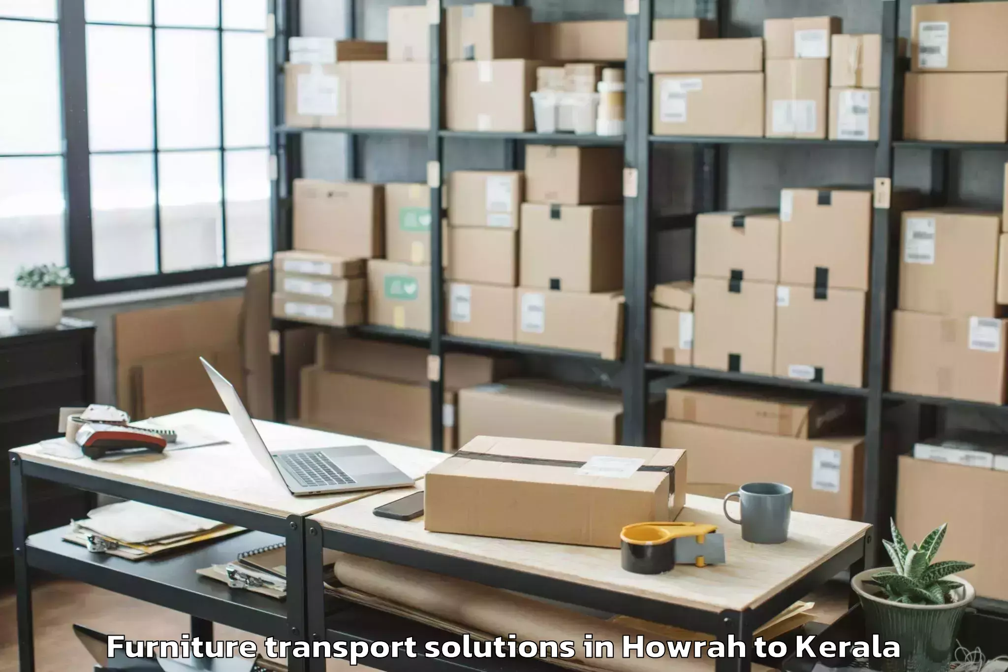 Book Howrah to Perintalmanna Furniture Transport Solutions Online